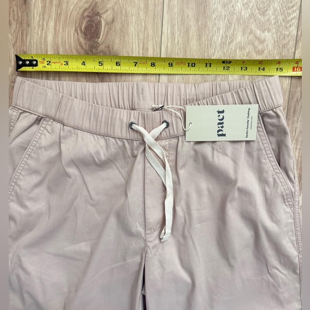 NWT Pact Organic Classic Twill Woven Crop Pant Oat Medium - Picture 5 of 7